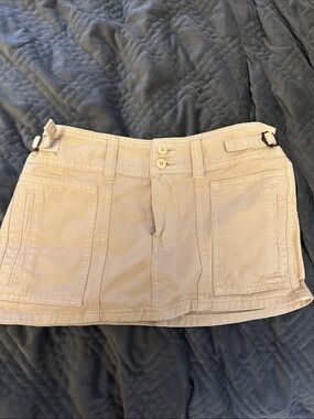Brandy Melville Beige Cargo Mini Skirt